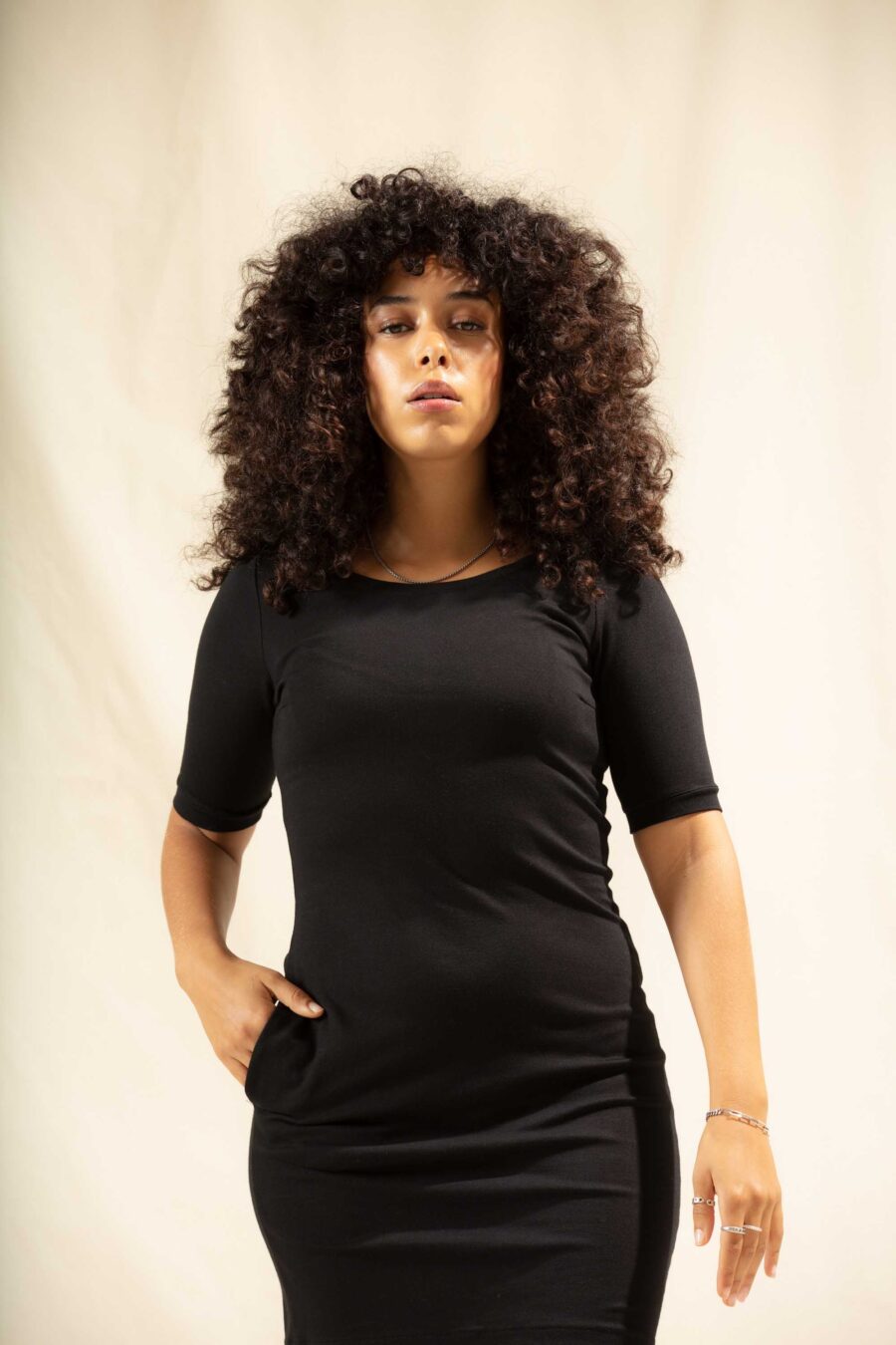 schwarzes fair fashion kleid