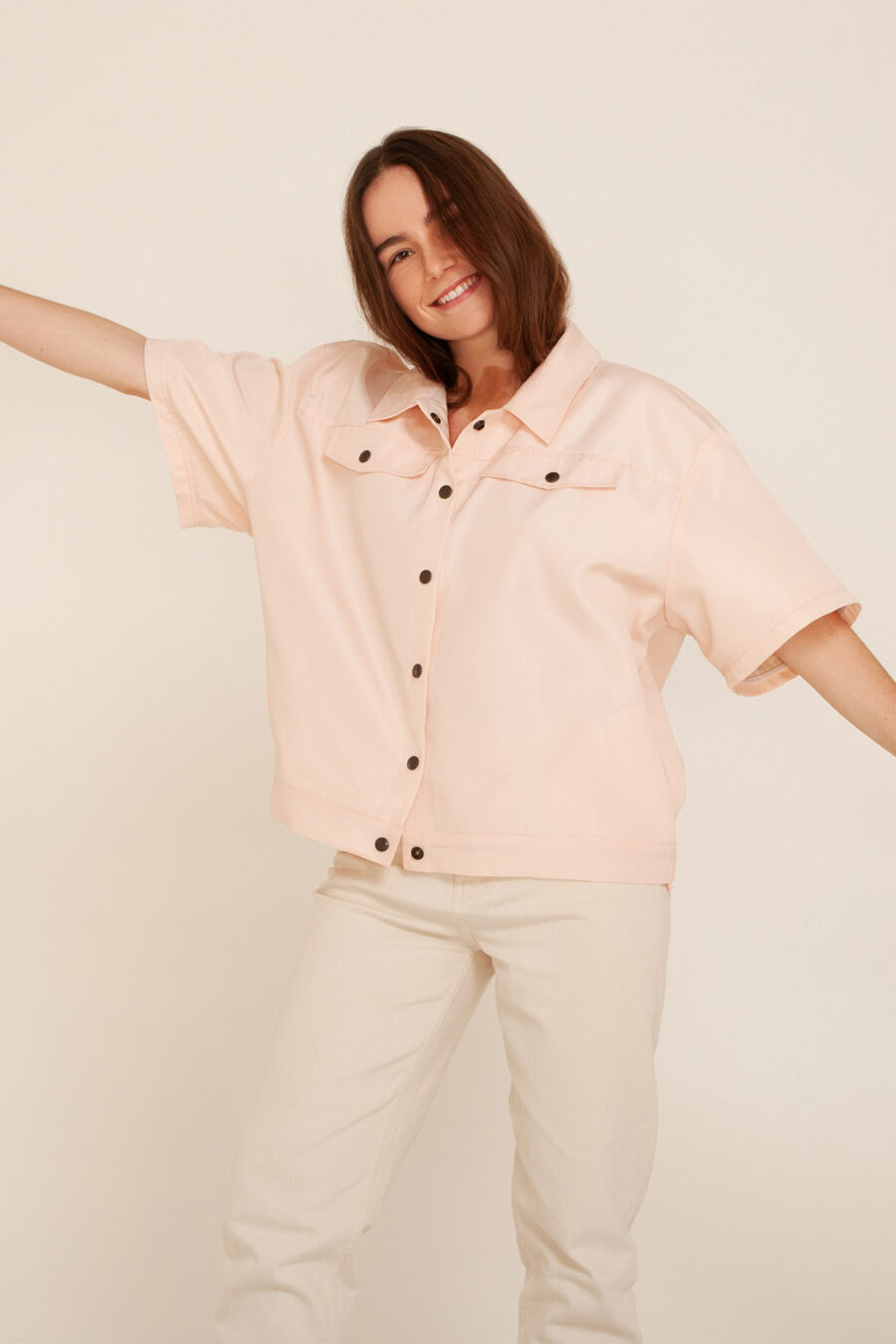 Zipperjacke in farbe rose für frauen