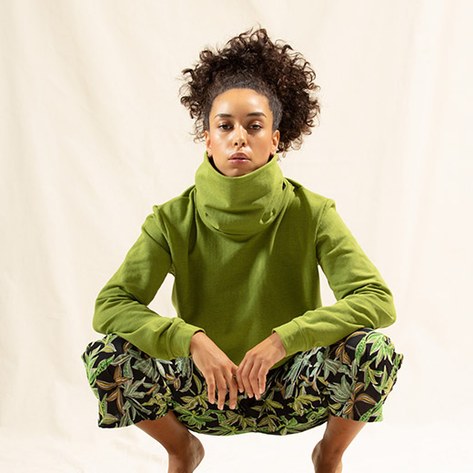 2-in-1 sweatshirt in grün